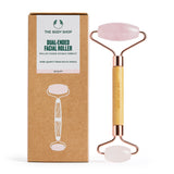 Rouleau de massage facial double en quartz rose